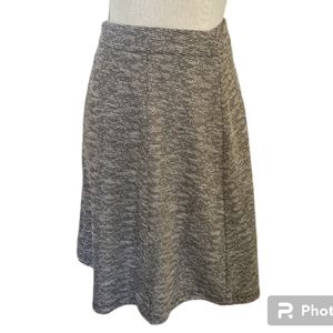 SOHO Apparel Ltd. black white tweed stretch knee length skirt size M